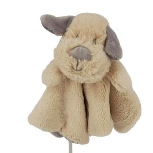 Kellytoy Puppy Lovey Tan Grey Dog Plush Security Blanket 8073-2